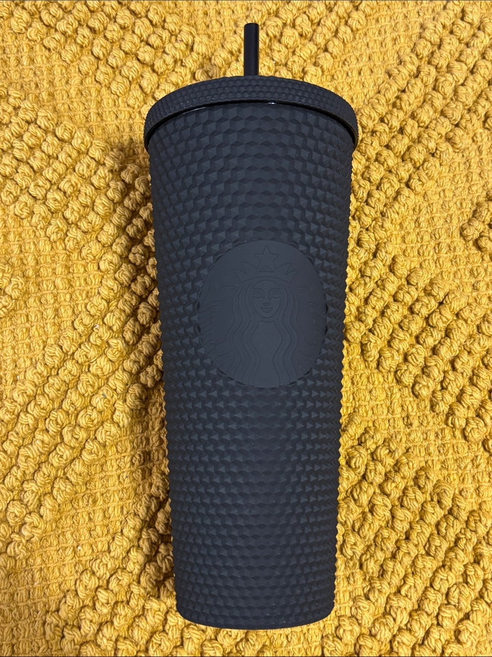 Starbucks Black Studded Matte Tumbler with Straw - Never used